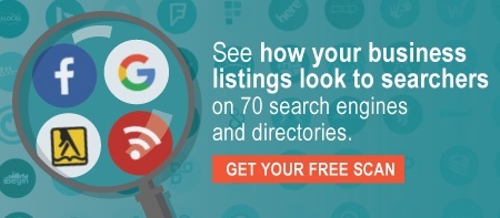 See how your business listings look to searchers on 70 search engines and directories. Get your free scan!