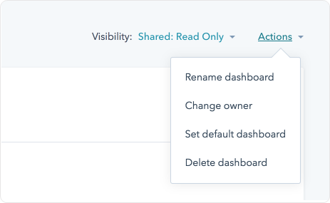 Set a Default Dashboard and Manage Your Dashboards