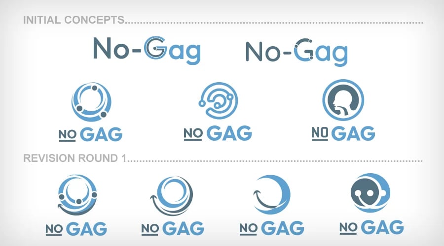 Initial Exploration of Various NoGag Logo Concepts