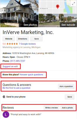 Knowledge Card Editing Ability for Users: InVerve Marketing Example