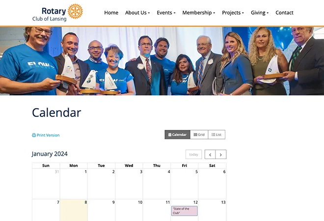 Lansing Rotary Calendar Module