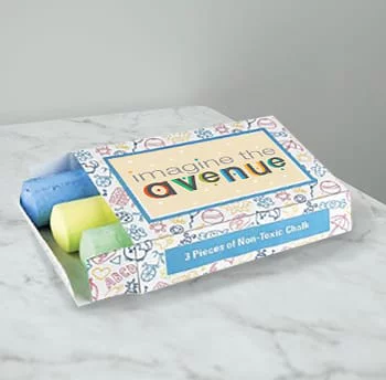 Imagine the Avenue Chalk Packaging