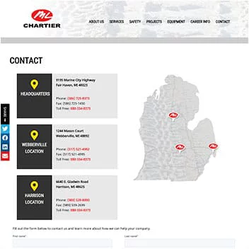 ML Chartier Website Screenshot ML Chartier Website Screenshot