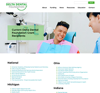 Delta Website Screenshot